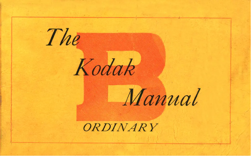 Page n°1 - Manuel utilisateur Kodak B Ordinary