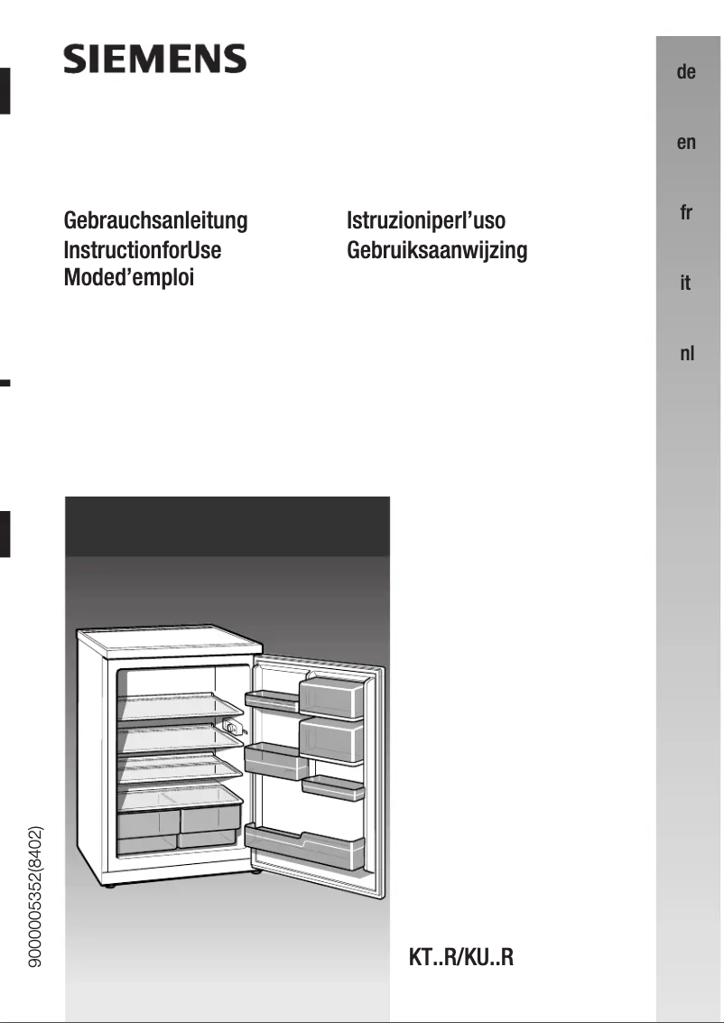 Page n°1 - Manuel utilisateur Siemens KT15R421