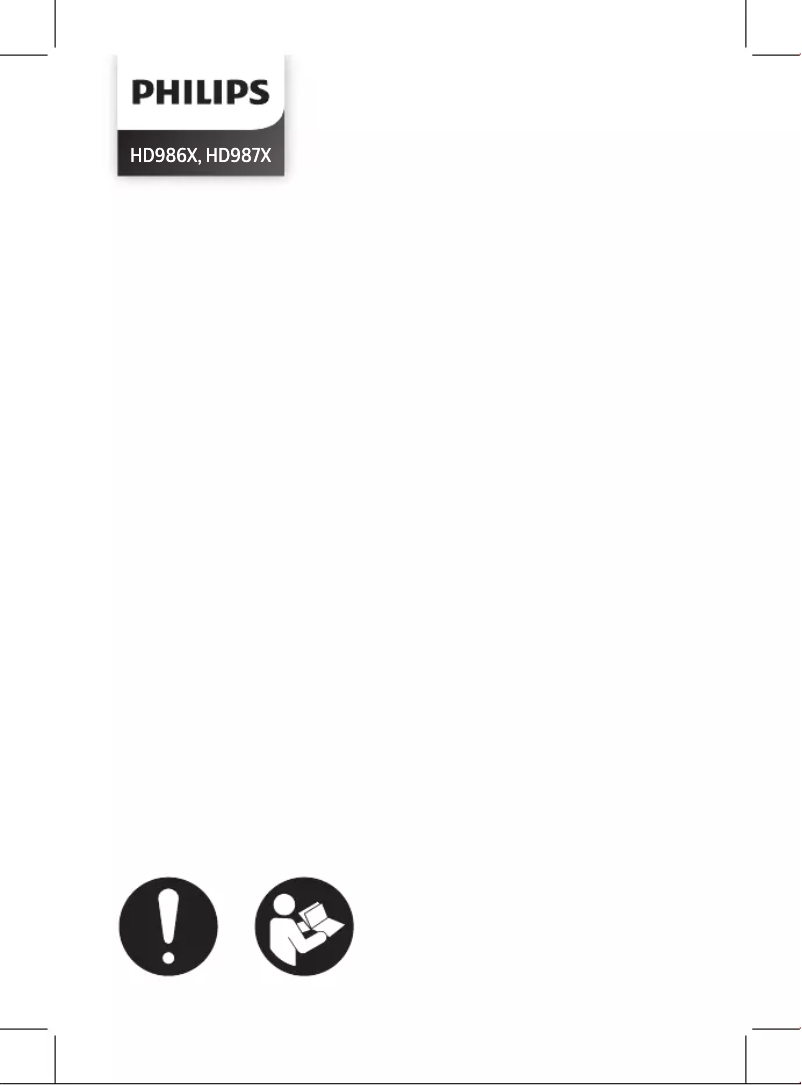 Page 1 de la notice Guide de démarrage rapide Philips Premium Airfryer XXL HD9867