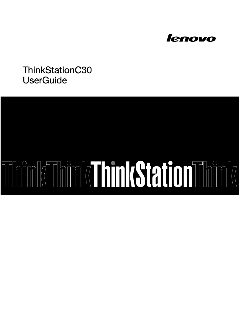 Page n°1 - Manuel utilisateur Lenovo ThinkStation C30
