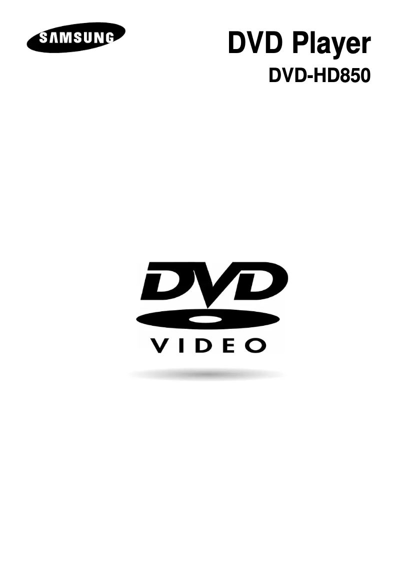Page n°1 - Manuel utilisateur Samsung DVD-HD850