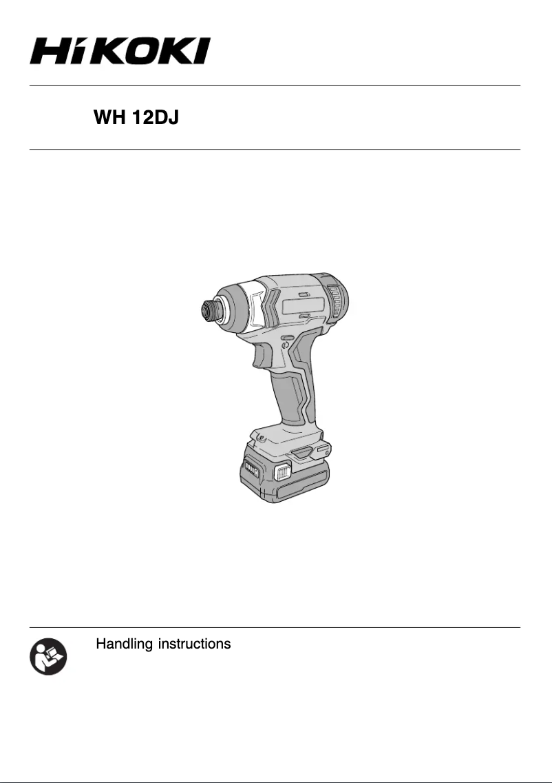 Page 1 de la notice Manuel utilisateur HiKOKI WH12DJ