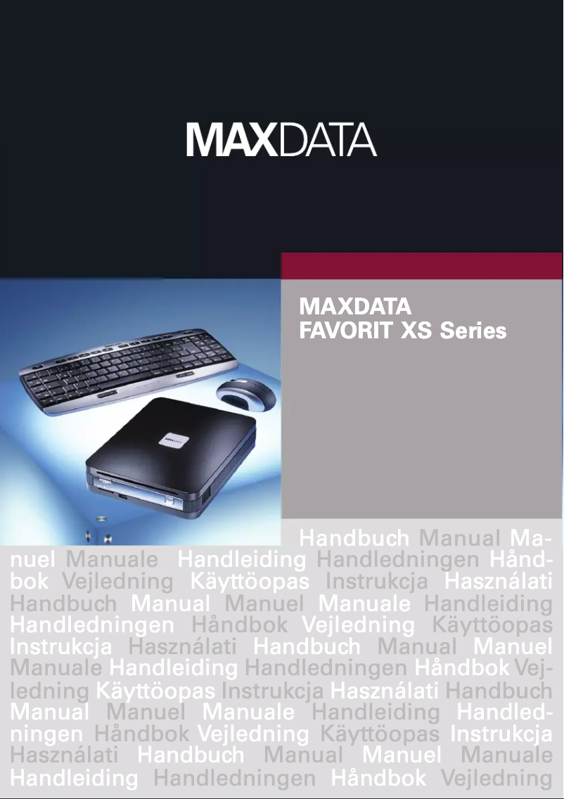 Page 1 de la notice Manuel utilisateur Maxdata Favorit XS