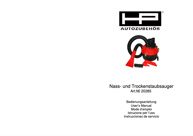 Page 1 de la notice Manuel utilisateur HP 20285