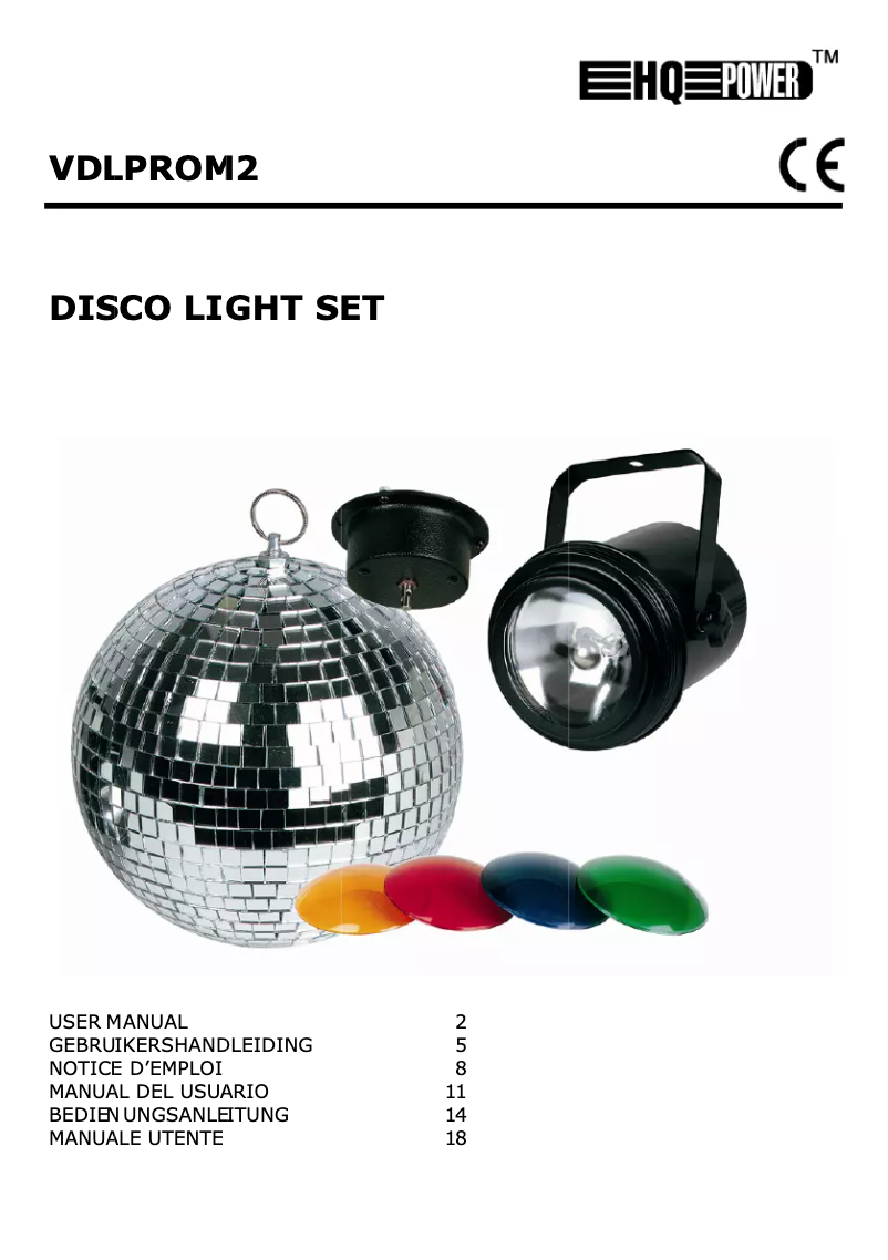 Page 1 de la notice Manuel utilisateur HQ Power VDLPROM2