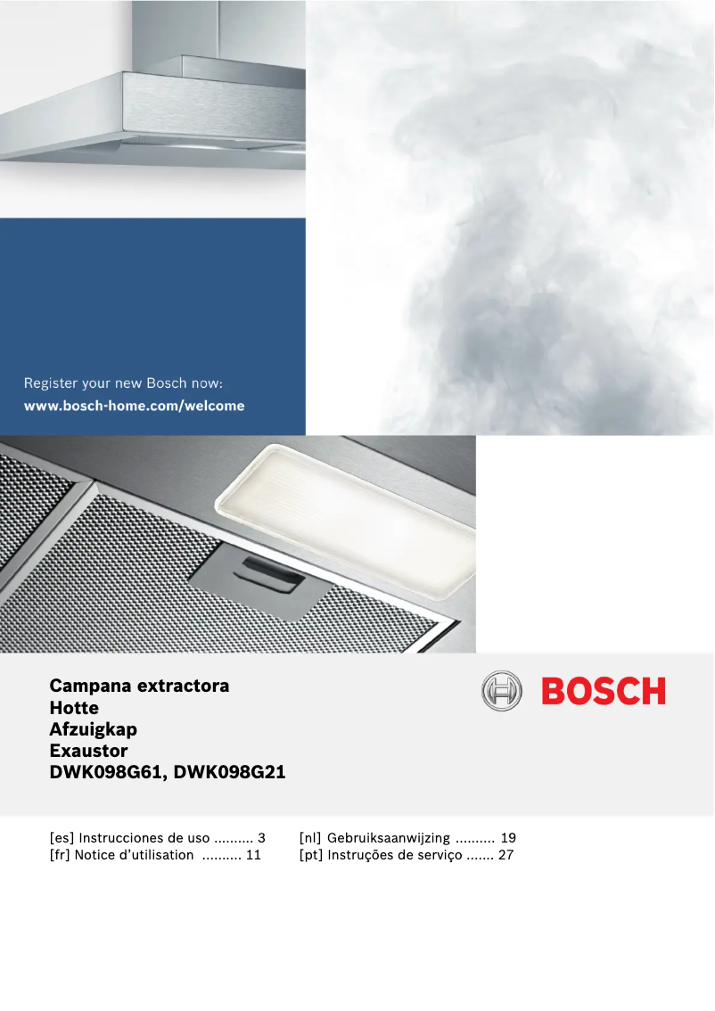 Page 1 de la notice Manuel utilisateur Bosch DWK098G61