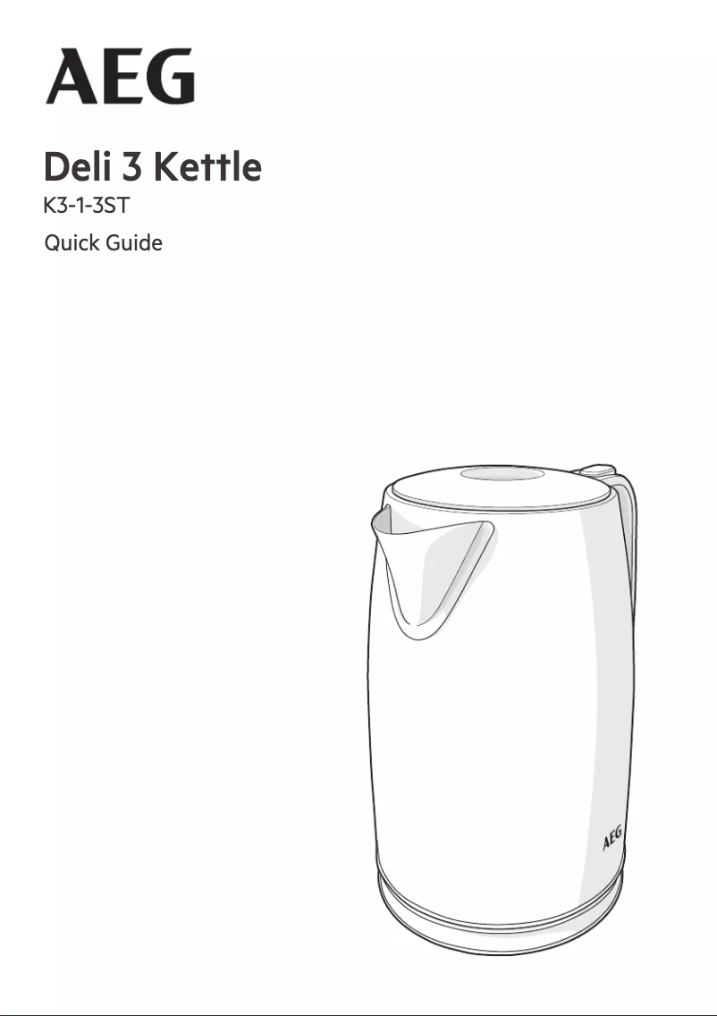 Page 1 de la notice Manuel utilisateur AEG Deli 3 K3-1-3ST