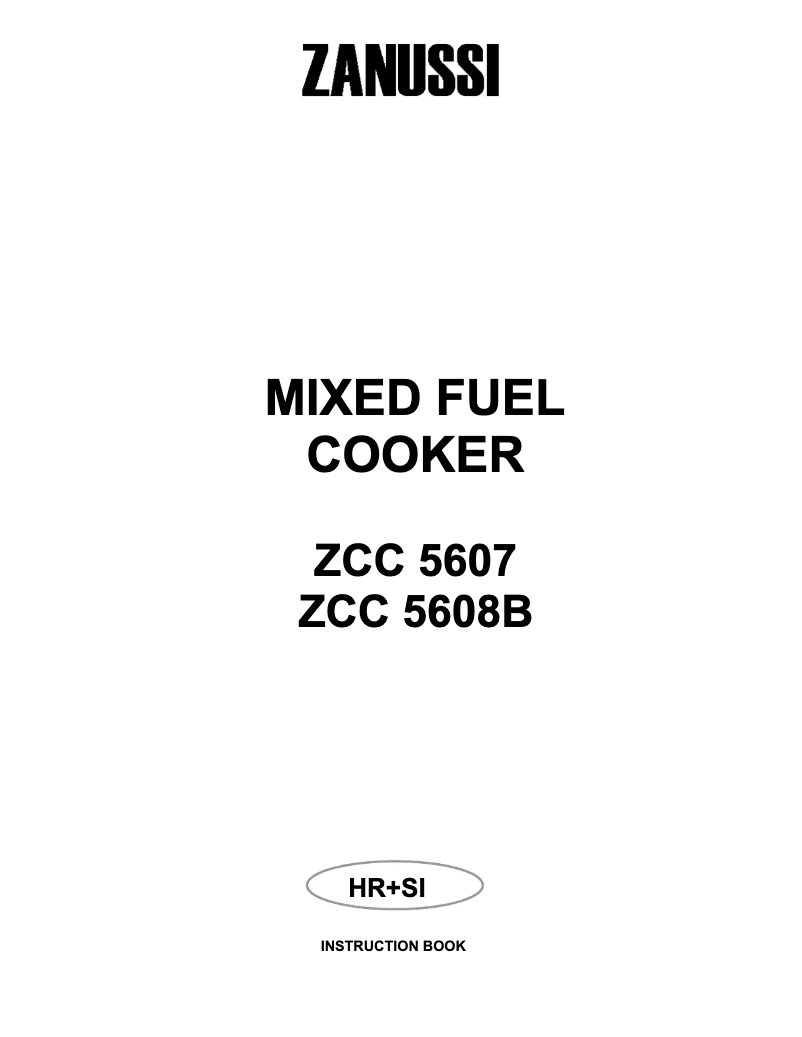 Page n°1 - Manuel utilisateur Zanussi ZCC5608B