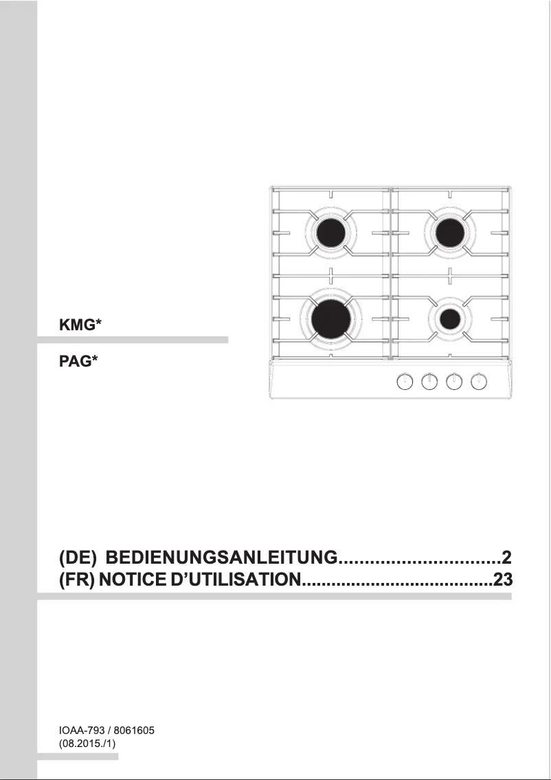 Page 1 de la notice Manuel utilisateur Amica KMG 13120 E
