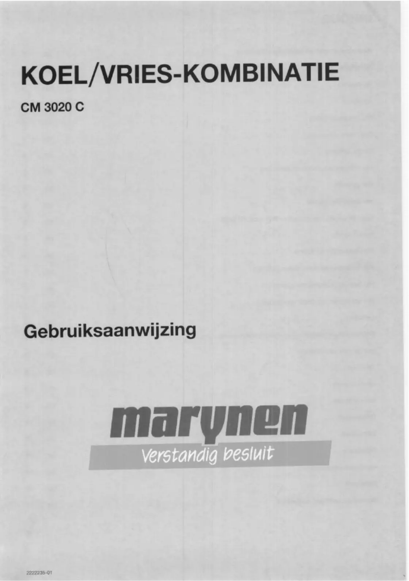 Page n°1 - Manuel utilisateur Marynen CM 3020 C