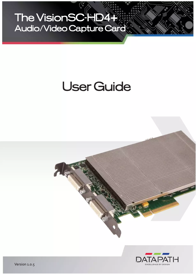 Page 1 de la notice Manuel utilisateur Datapath VisionSC-HD4+