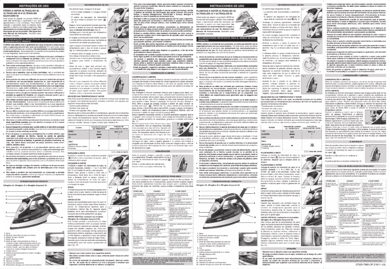 Image de la première page du manuel de l'appareil Ultragliss Easycord 50