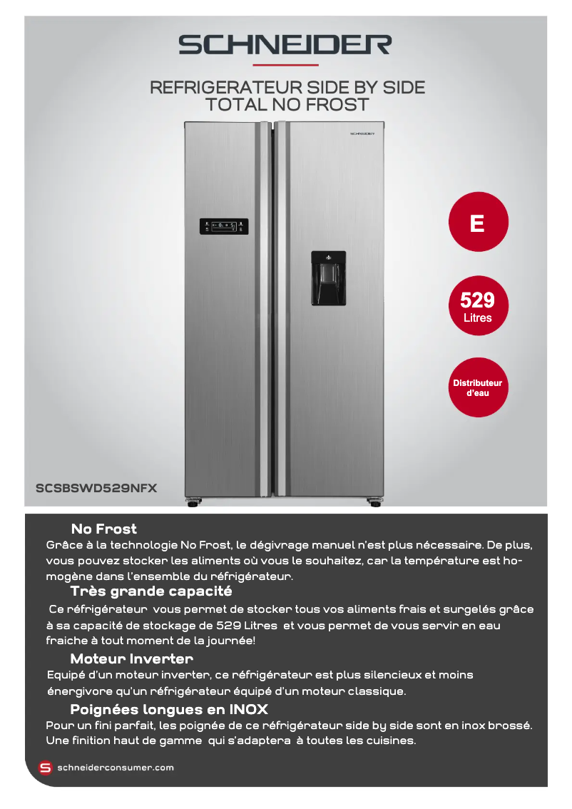 Image de la première page du manuel de l'appareil SCSBSWD529NFX