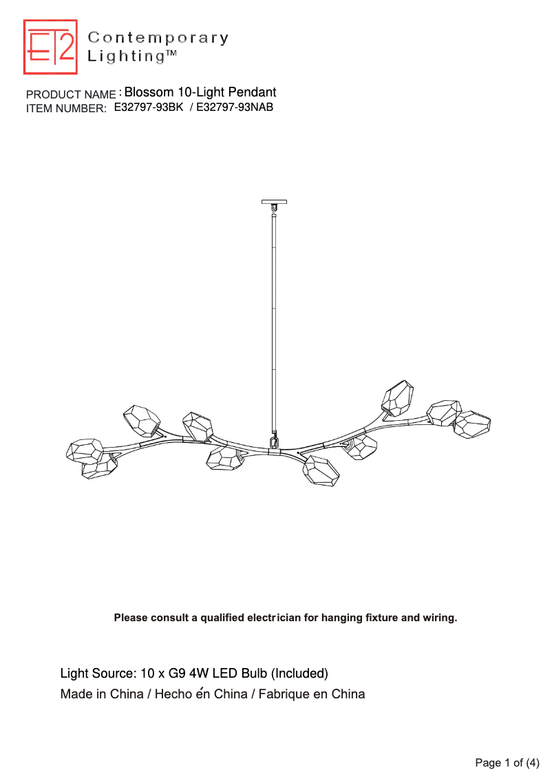 Page n°1 - Manuel utilisateur ET2 Blossom E32797-93BK