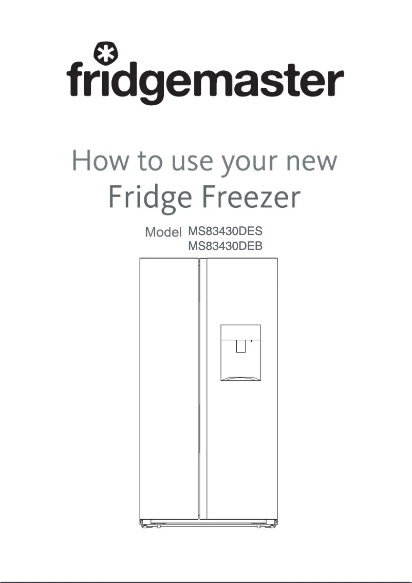 Page n°1 - Manuel utilisateur Fridgemaster MS83430DEB