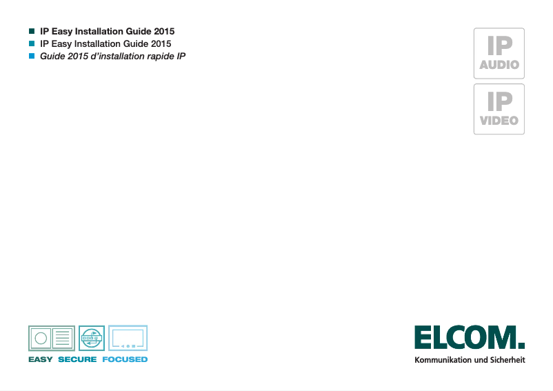 Page 1 de la notice Instructions / montage Elcom 1513010