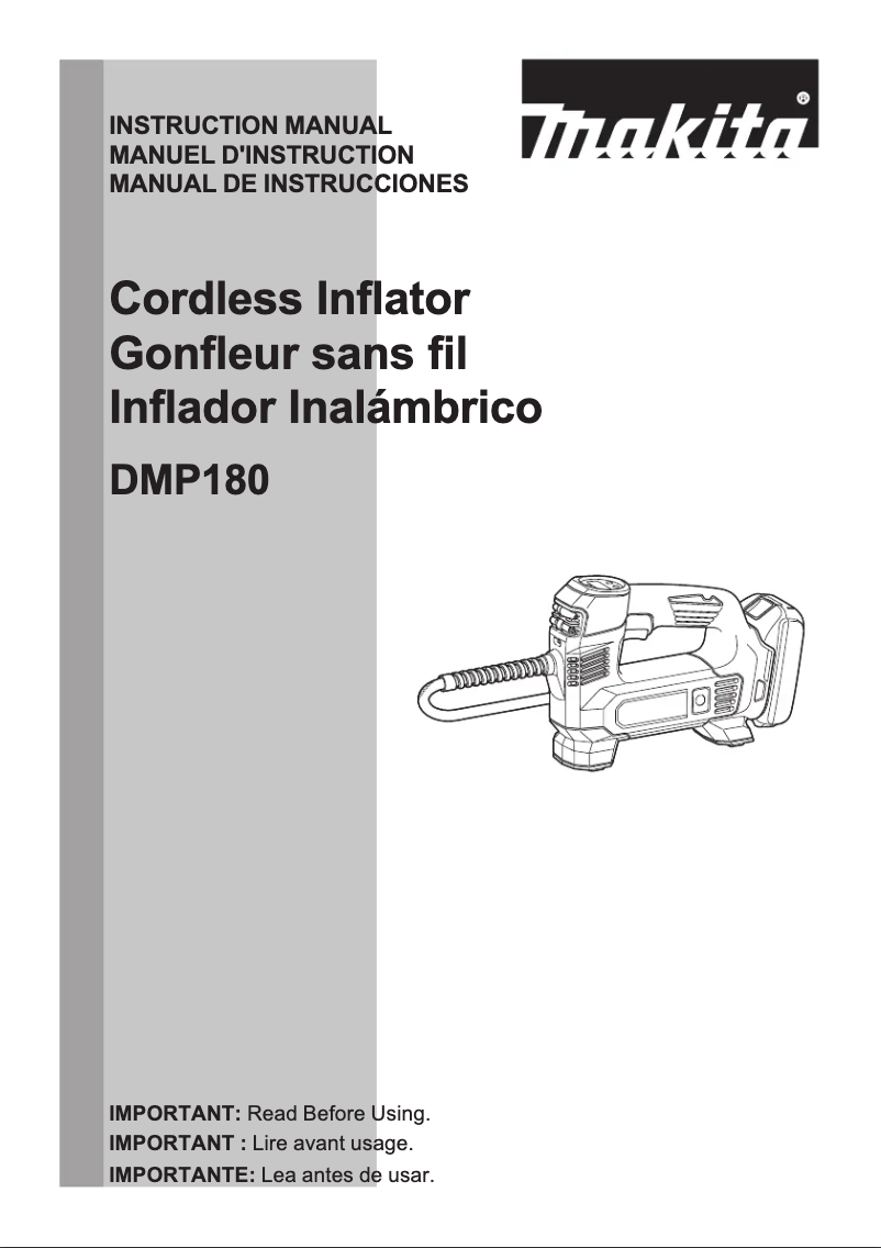 Page n°1 - Manuel utilisateur Makita DMP180RT1J
