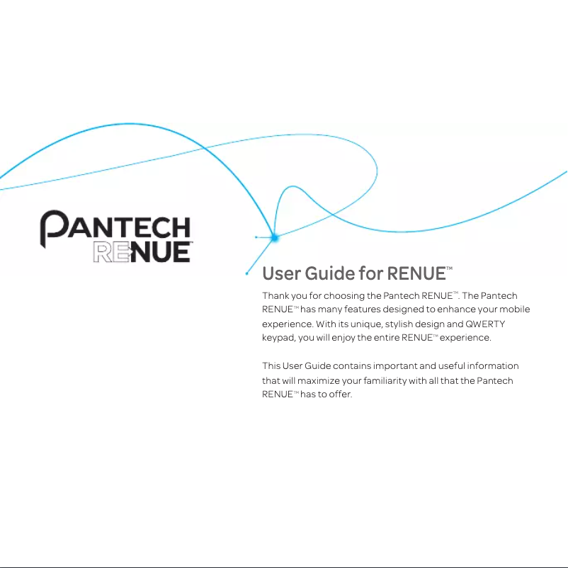 Image de la première page du manuel de l'appareil Renue