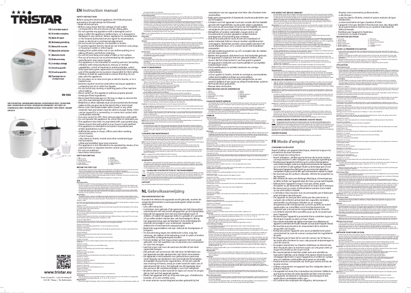 Image de la première page du manuel de l'appareil BM-4586