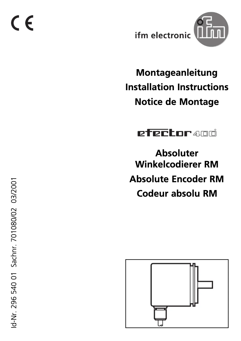 Page n°1 - Manuel utilisateur IFM RM6103