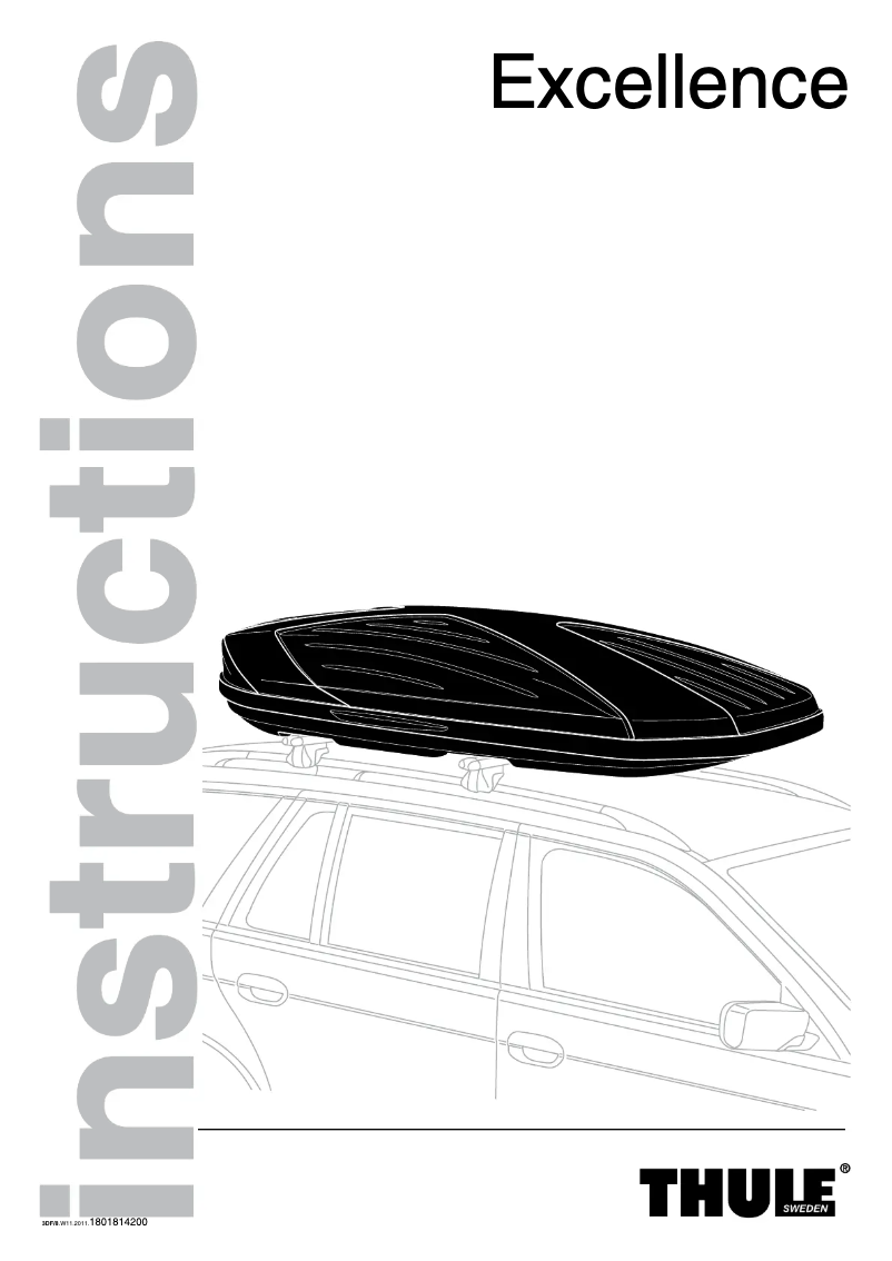 Page 1 de la notice Manuel utilisateur Thule Excellence 900