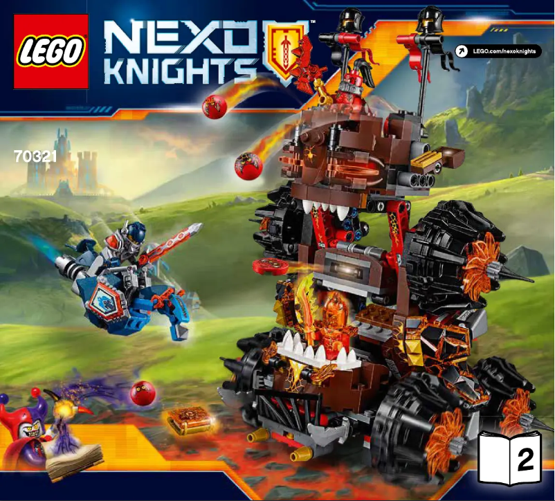 Image de la première page du manuel de l'appareil Nexo Knights 70321