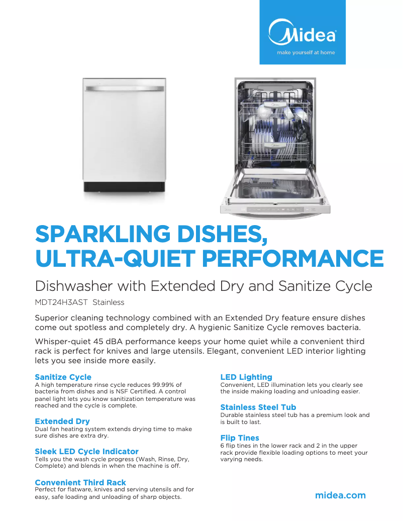 Page n°1 - Fiche technique Midea MDT24H3ASTC