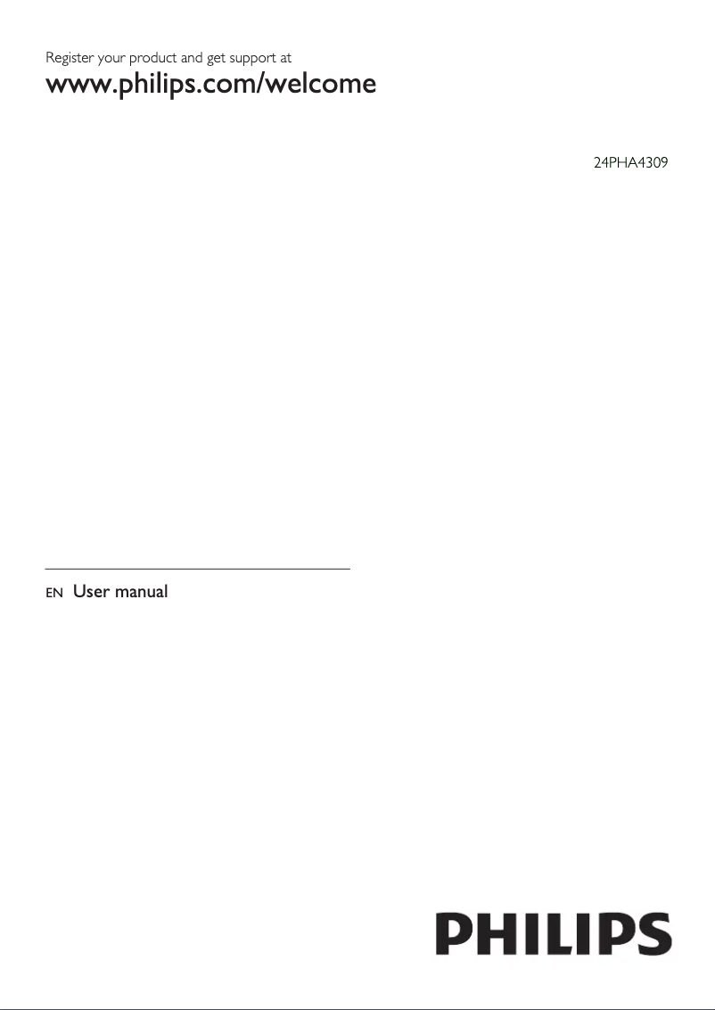 Page 1 de la notice Manuel utilisateur Philips 4300 series 24PHA4309