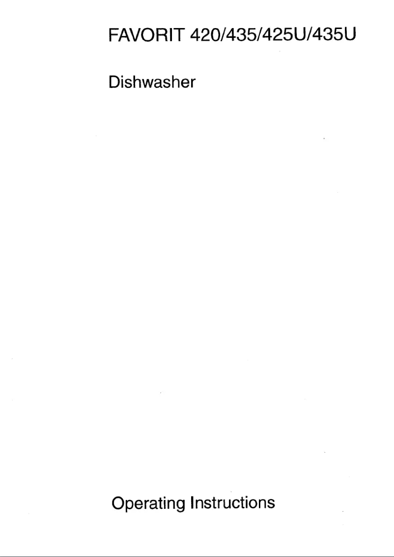 Image de la première page du manuel de l'appareil Favorit 435 U W