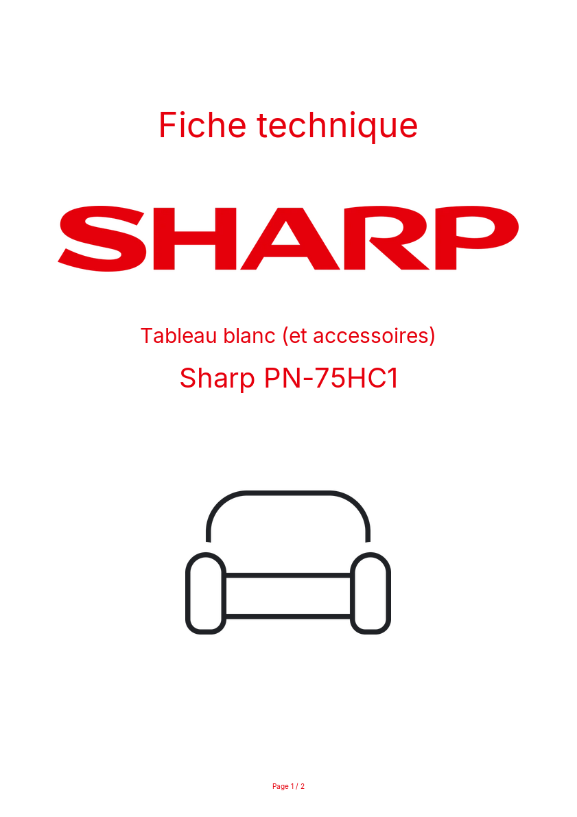 Image de la première page du manuel de l'appareil PN-75HC1