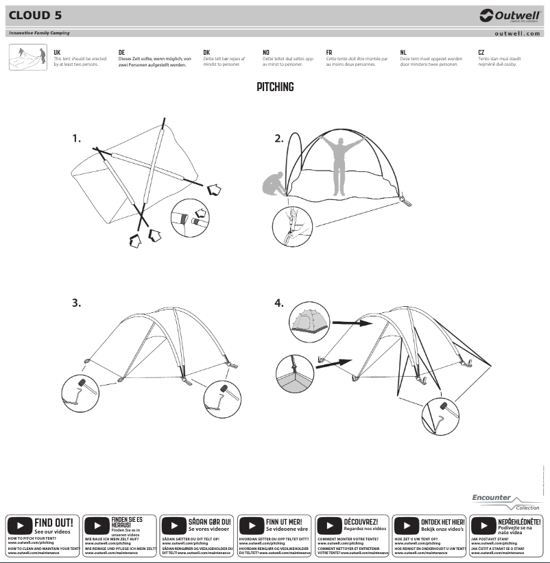 Page 1 de la notice Guide d'installation Outwell Cloud 5