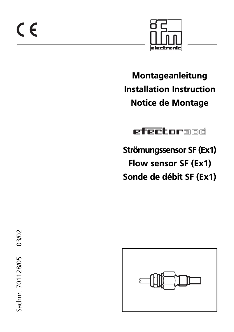 Page n°1 - Manuel utilisateur IFM SF0709