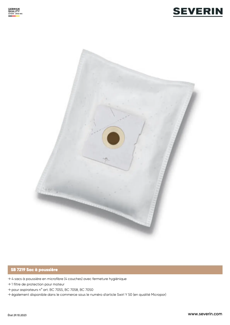 Image de la première page du manuel de l'appareil SB 7219