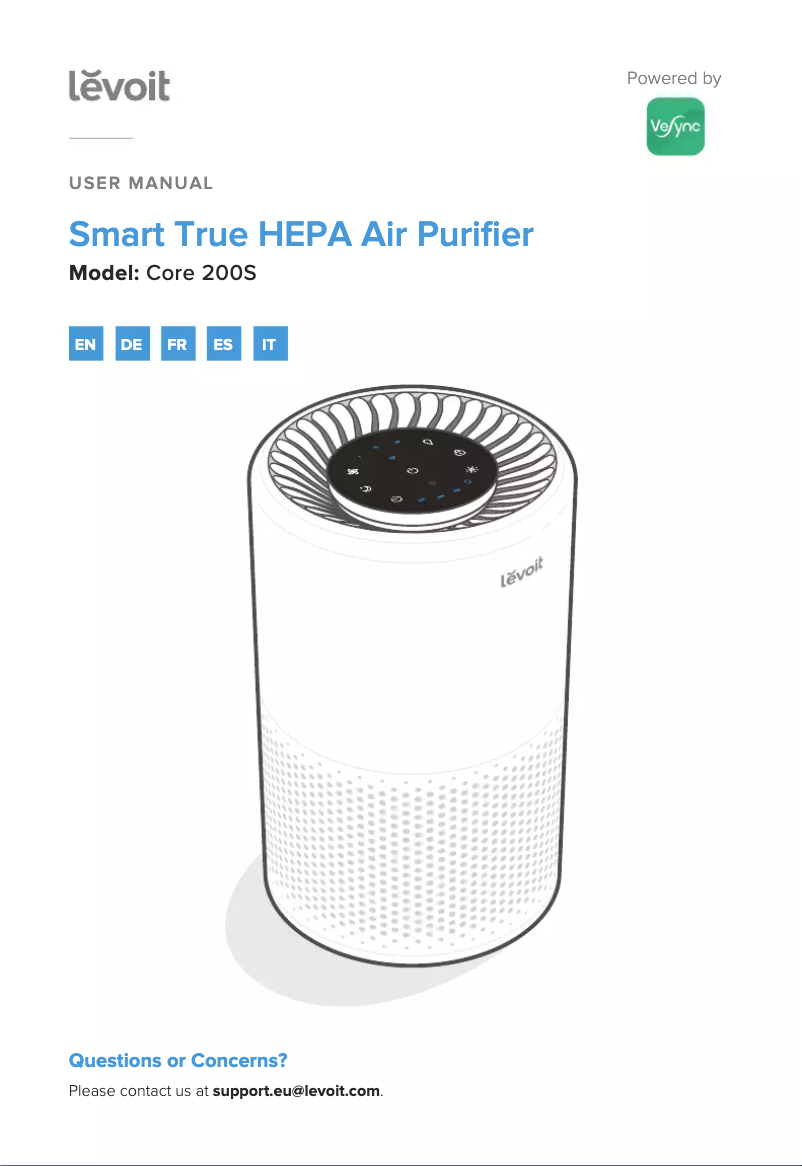 Image de la première page du manuel de l'appareil Core 200S