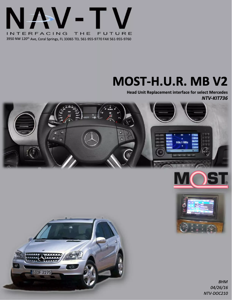 Page 1 of the manual User Manual NAV-TV NTV-KIT736