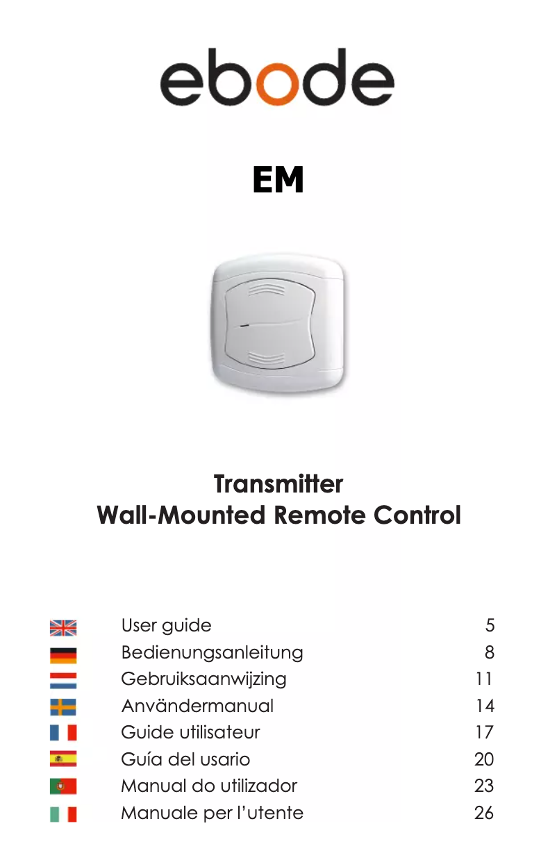 Page 1 de la notice Manuel utilisateur ebode EM