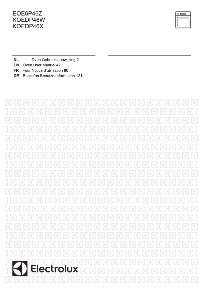 Page n°1 - Manuel utilisateur Electrolux EOE6P46Z