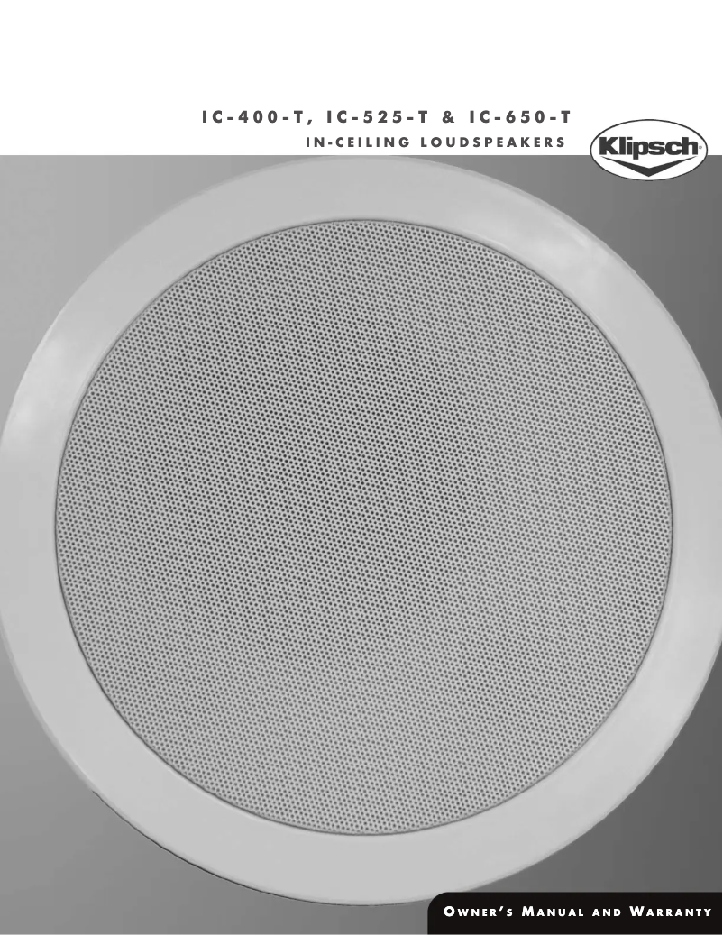 Image de la première page du manuel de l'appareil IC-400-T