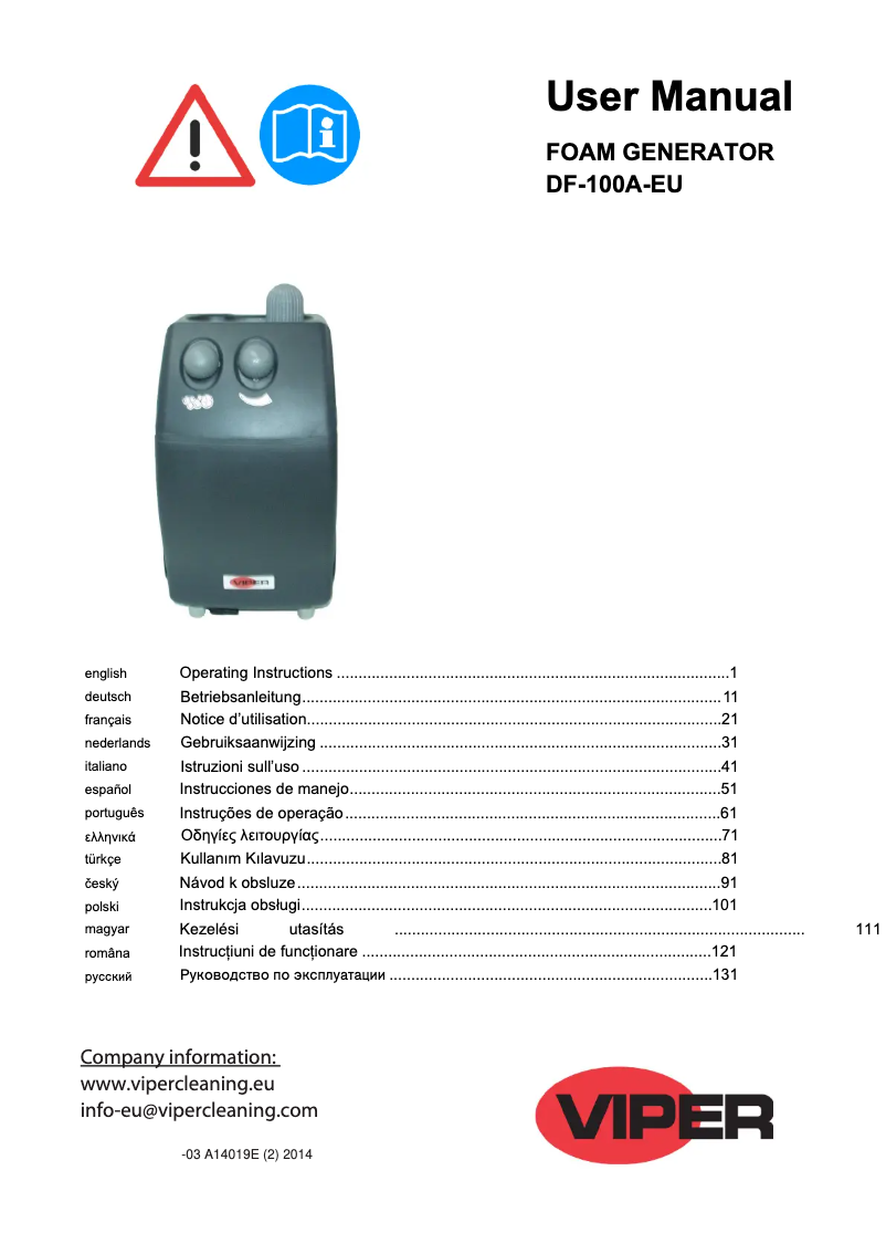Page n°1 - Manuel utilisateur Nilfisk DS350