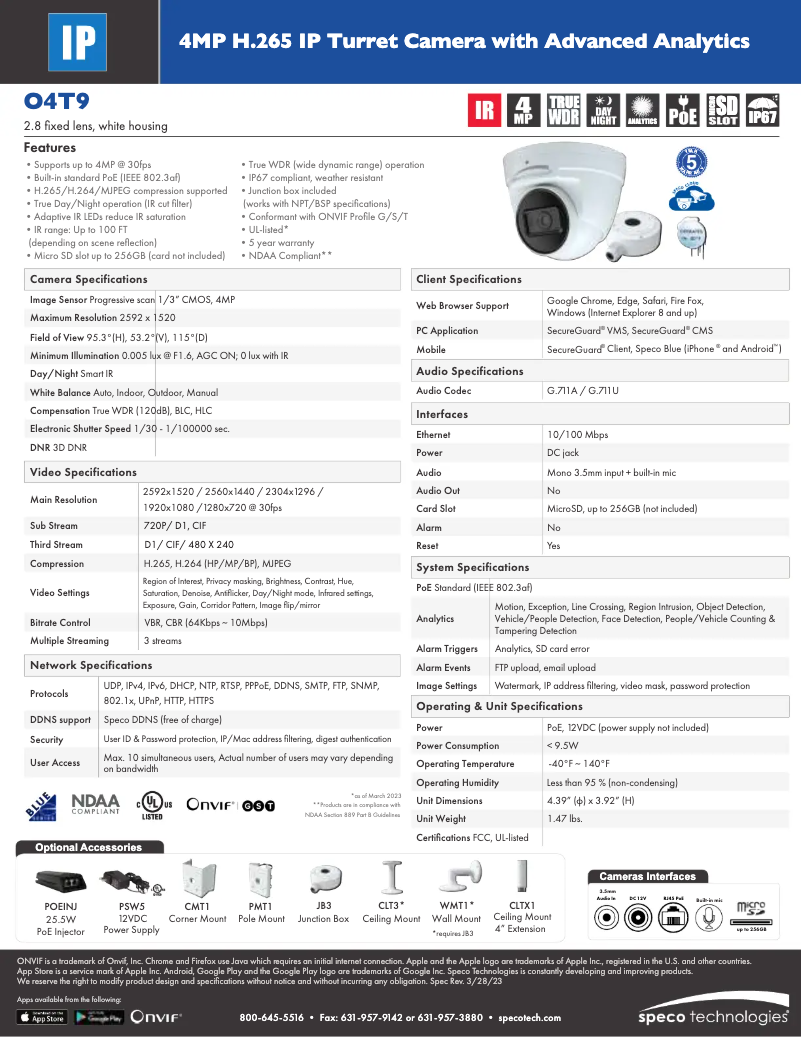 Imagen de la primera página del manual del dispositivo O4T9