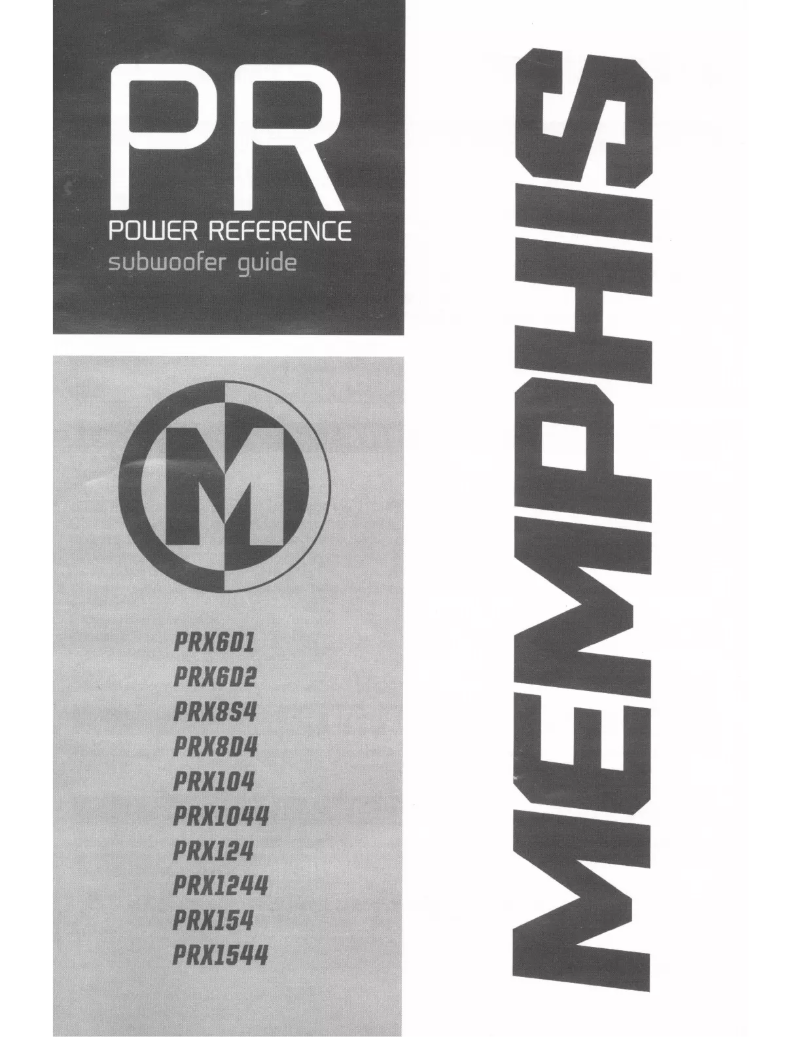 Page 1 de la notice Manuel utilisateur Memphis Audio 15-PRX124
