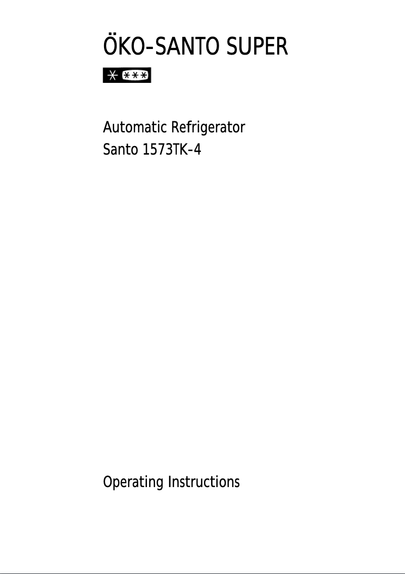 Page n°1 - Manuel utilisateur AEG Santo 1573-4 TK