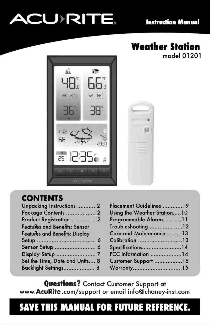 Image de la première page du manuel de l'appareil 01201