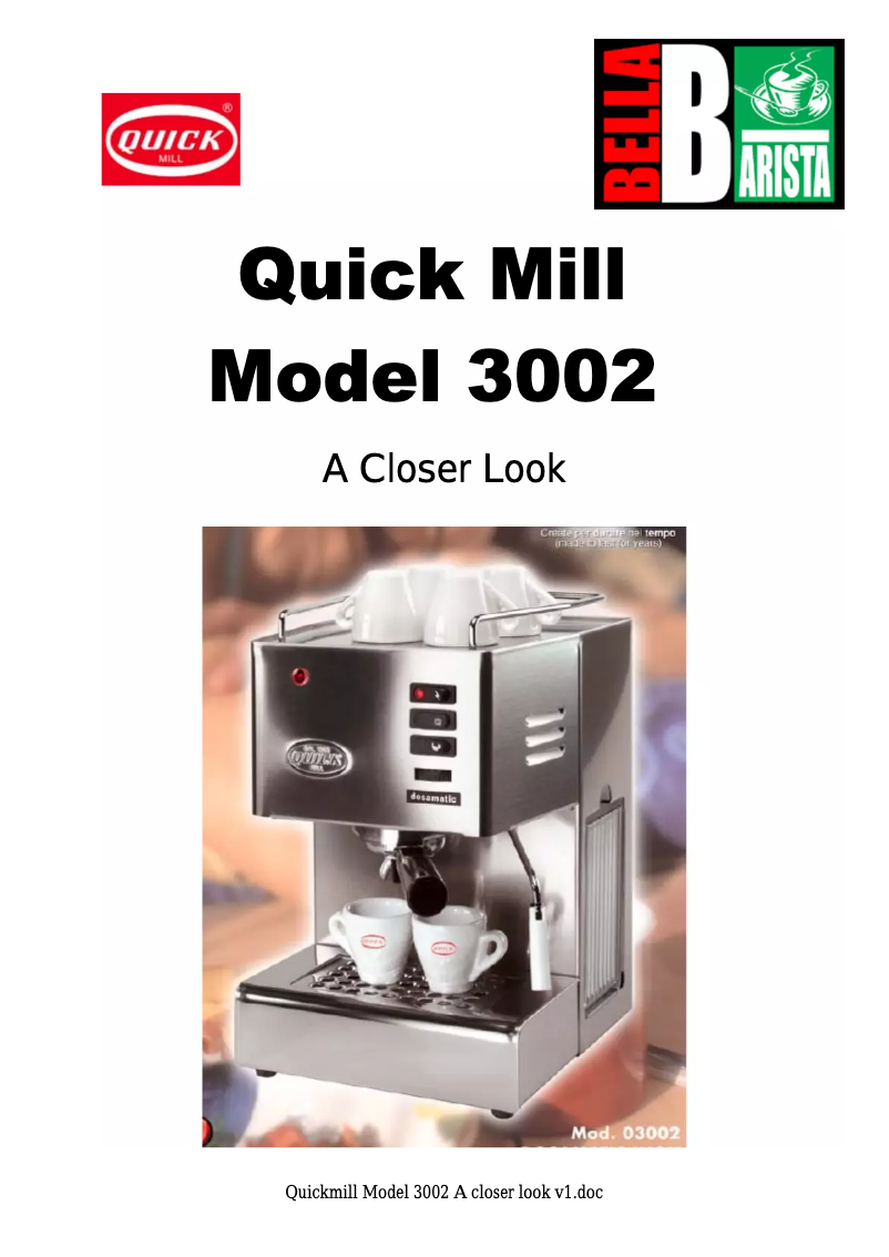 Image de la première page du manuel de l'appareil 3002