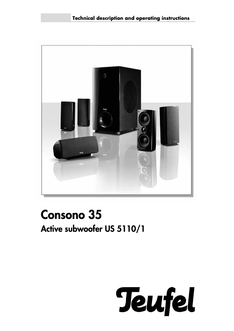 Page n°1 - Manuel utilisateur Teufel Consono 35 Connect plus