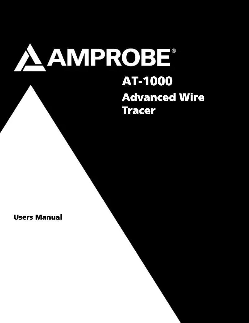 Page 1 de la notice Manuel utilisateur Amprobe AT-1000