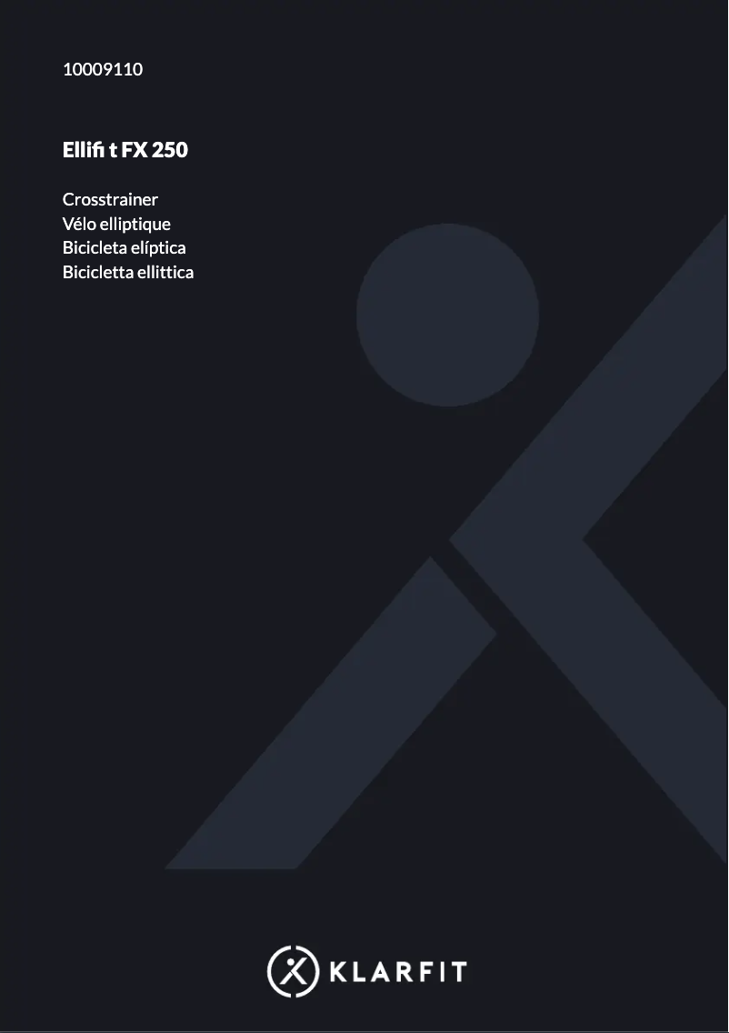 Imagen de la primera página del manual del dispositivo Ellifit FX 250