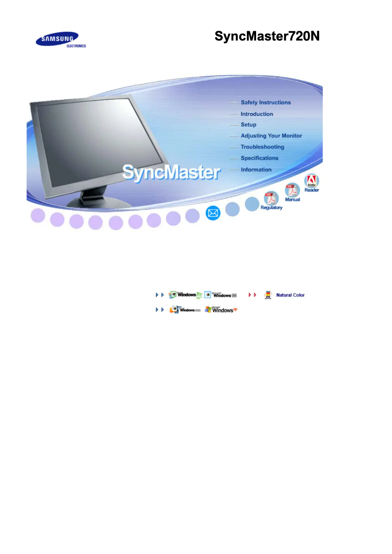 Image de la première page du manuel de l'appareil SyncMaster 720N