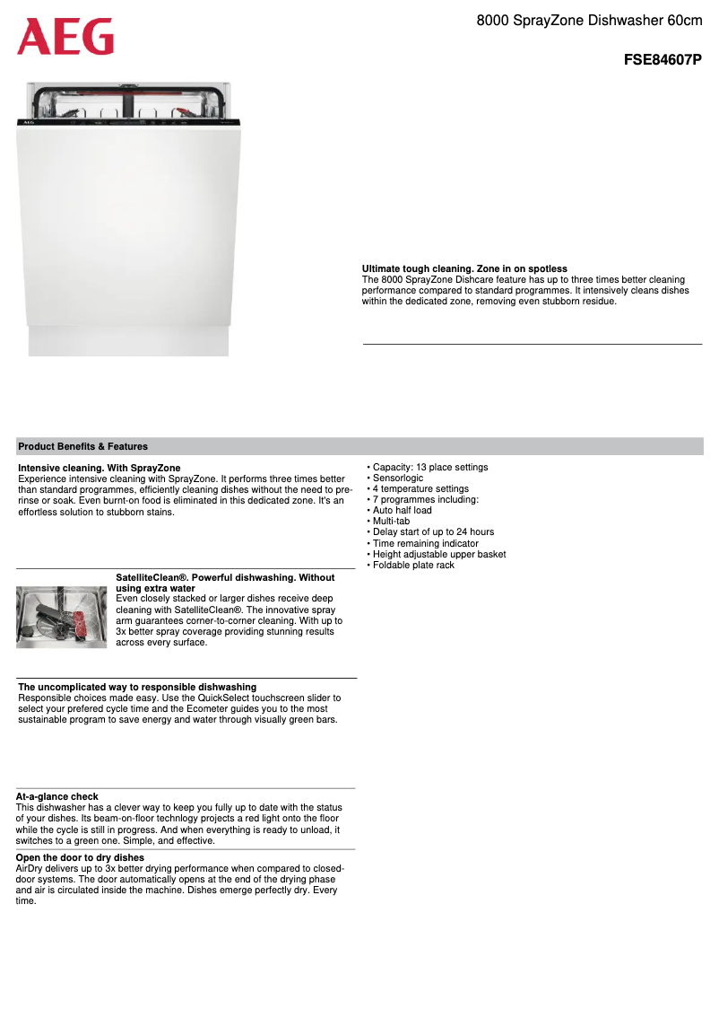 Image de la première page du manuel de l'appareil FSE84607P