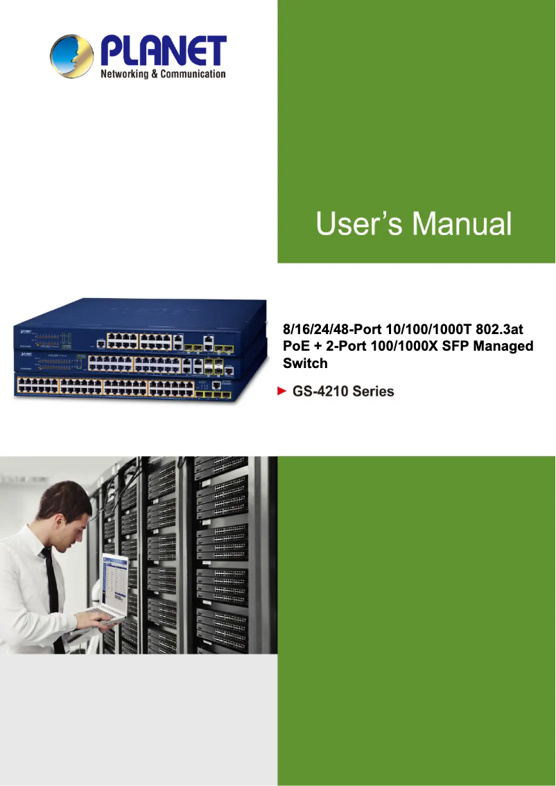 Image de la première page du manuel de l'appareil GS-4210-8P2S